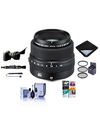 Fujifilm Gf 63mm f/2.8 R Wr Lens, Bundle with ProOptic 62mm Filter Kit, Cleaning Kit, Lens Cap Tether, Flex Lens Shade, Lens Wrap, LensPen Cleaner, Pc