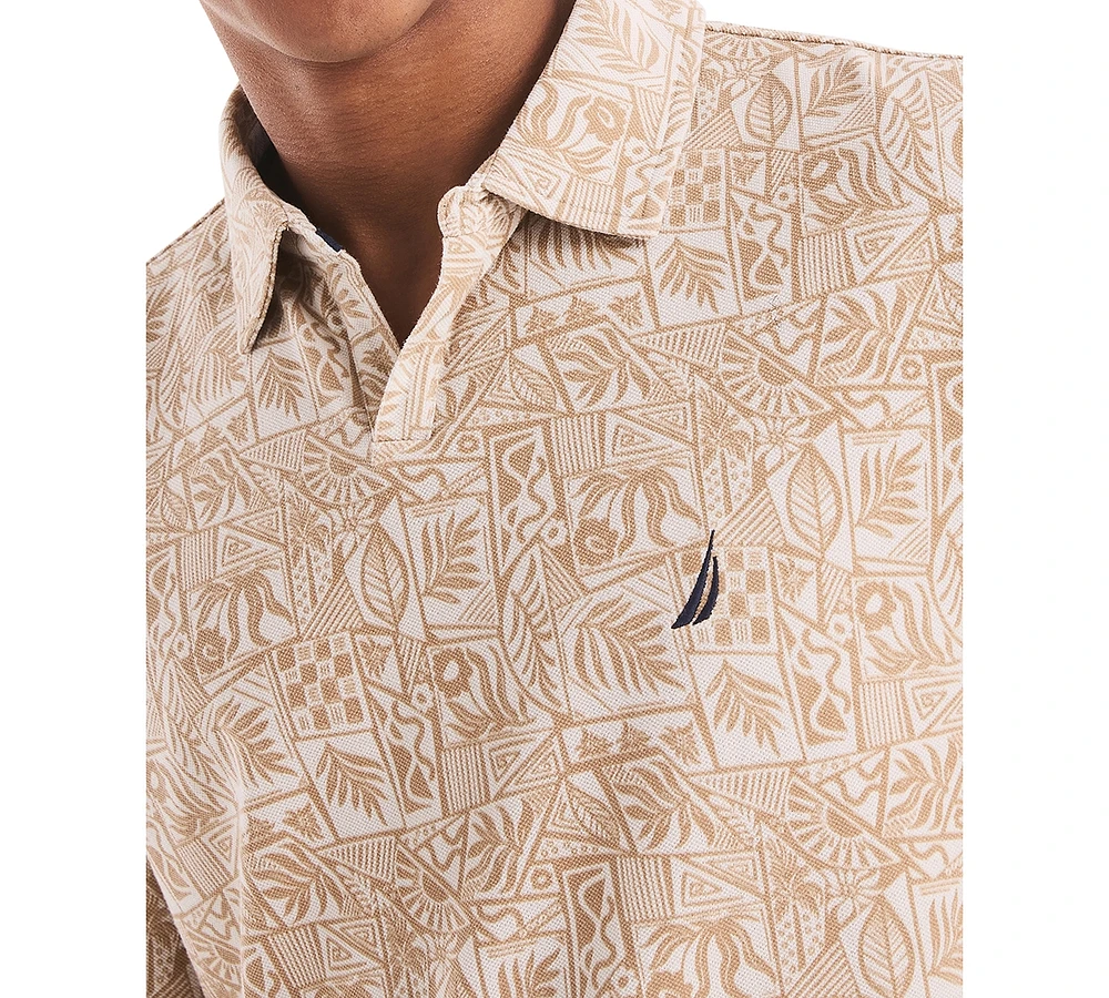 Nautica Men's Classic-Fit Leaf-Pattern Polo Shirt