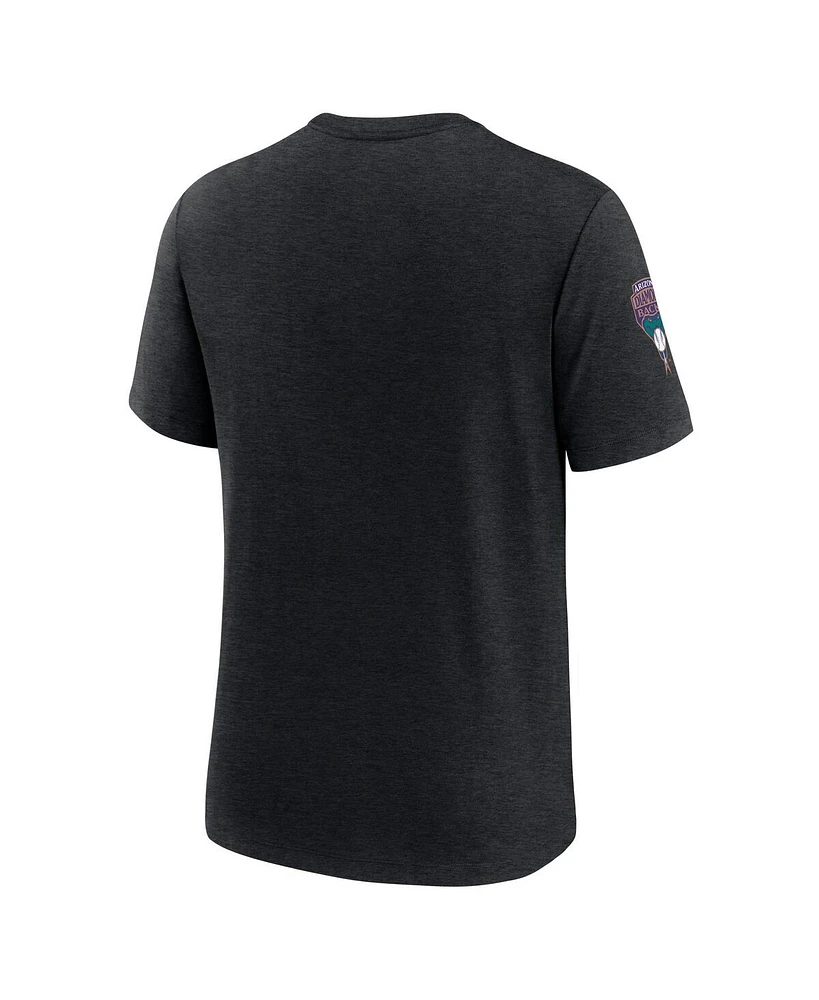 Nike Men's Heather Black Arizona Diamondbacks Cooperstown Collection Eras Tri-Blend T-Shirt