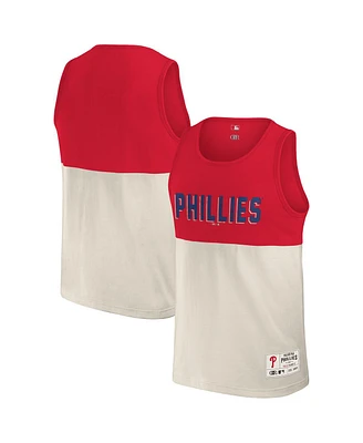 Fanatics Men's Red Philadelphia Phillies Color Block Tank Top