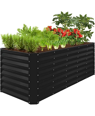 Best Choice Products 8x2x2ft Raised Metal Outdoor Garden Bed, Planter Box for Flowers, Vegetables