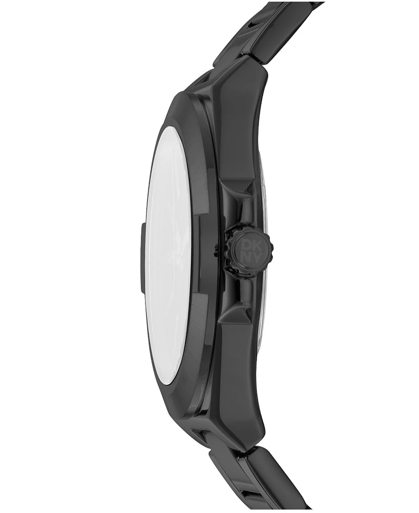 Dkny Men's Modernist Black Stainless Steel Bracelet Watch, 42mm