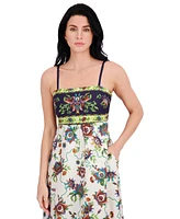 Siena Women's Printed Square-Neck Sleeveless Maxi Dress
