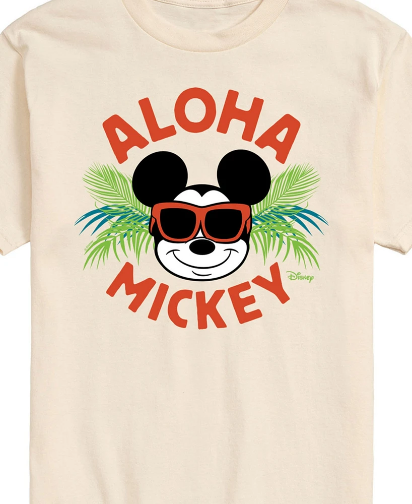 Airwaves Men's Disney Aloha Mickey Summer Short Sleeve T-Shirt