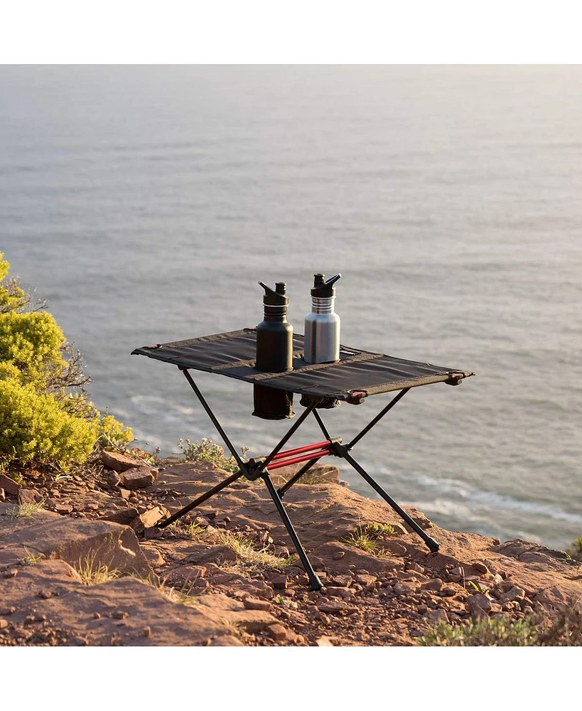Naturehike Ultralight Camping Table, Portable Backpacking Table with Carry Bag & Cup Holder, Folding Mesh Camp Table for Camping Picnic Beach Fishing