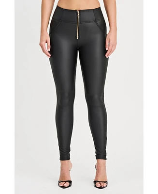 Freddy Women's Faux Leather High Waist Pants