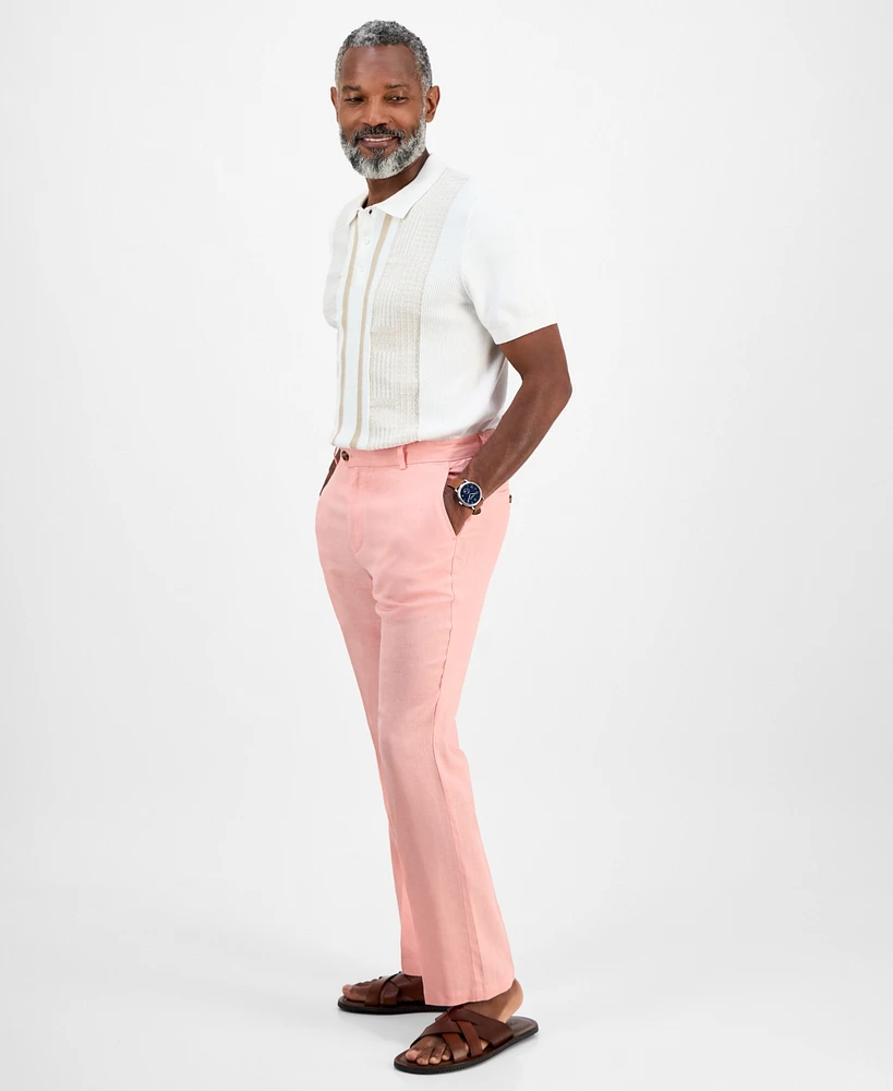 Club Room Men's Linen Solid Pants, Created for Macy's