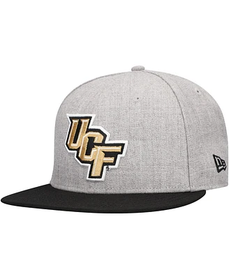 New Era Men's Heather Gray Ucf Knights Logo 9FIFTY Snapback Hat