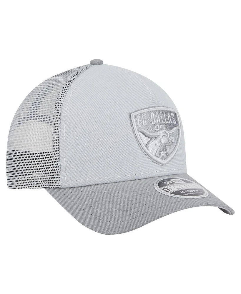 New Era Men's Gray Fc Dallas Color Pack 9FORTY A-Frame Adjustable Trucker Hat
