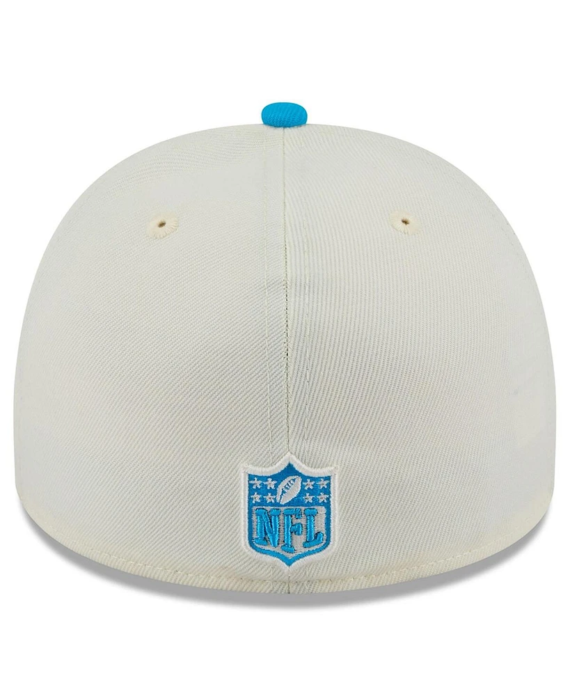 New Era Men's Cream/Blue Carolina Panthers 2025 Nfl Draft A-Frame 59FIFTY Fitted Hat