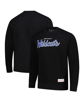 Mitchell & Ness Men's Black Kentucky Wildcats Elite Script Pullover Sweatshirt