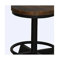 Industrial Iron Bar Stool with Backless Design for Bar Height Seating