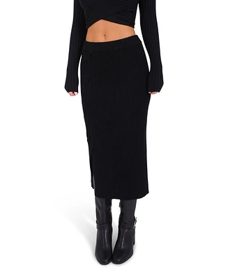 Belle & Bloom Women's All My Life Knit Midi Skirt