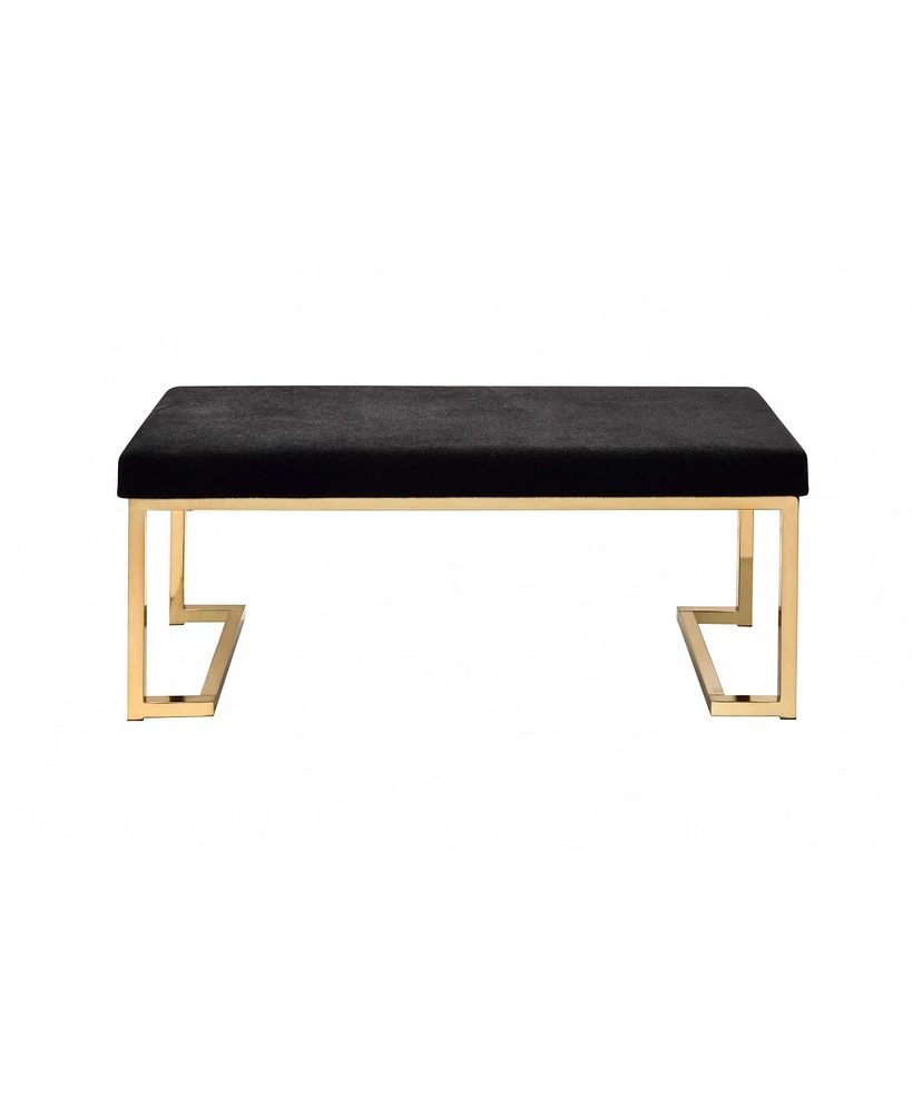 Cozy Faux Fur Upholstered Bench – Perfect for Entryway or Bedroom