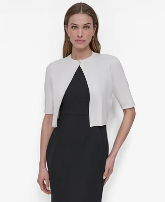 Dkny Women's Elbow-Sleeve Cropped Knit Shrug
