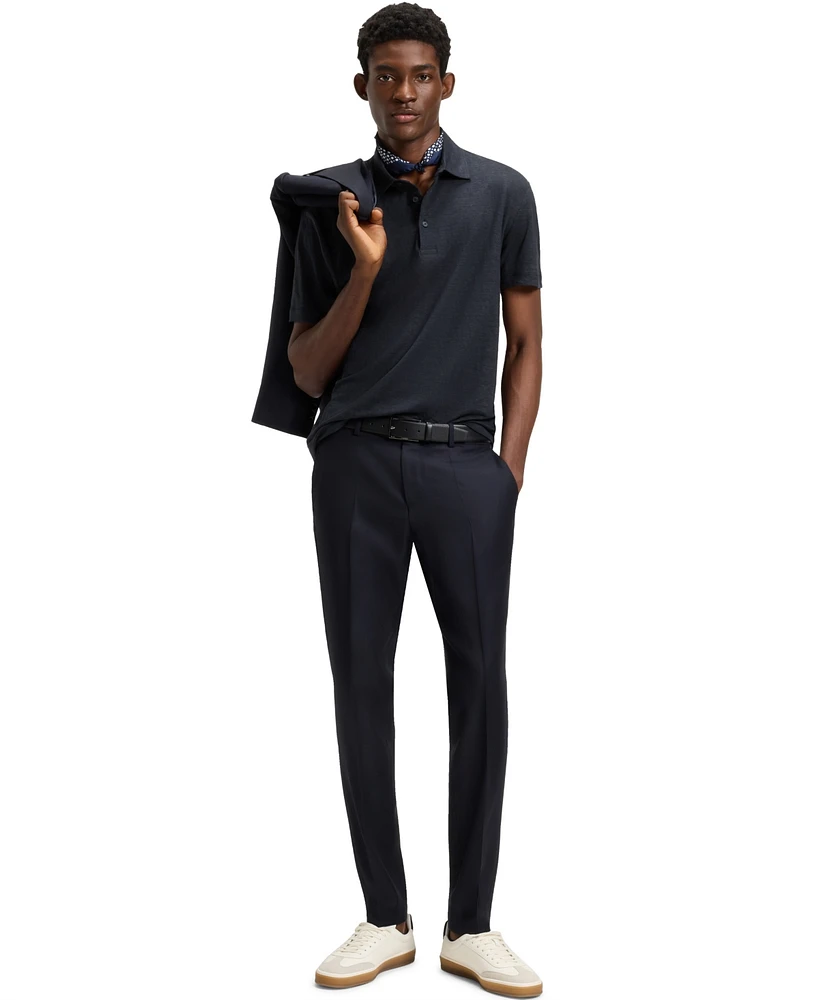 Hugo Boss Beckham x Men's Linen Regular-Fit Polo Shirt