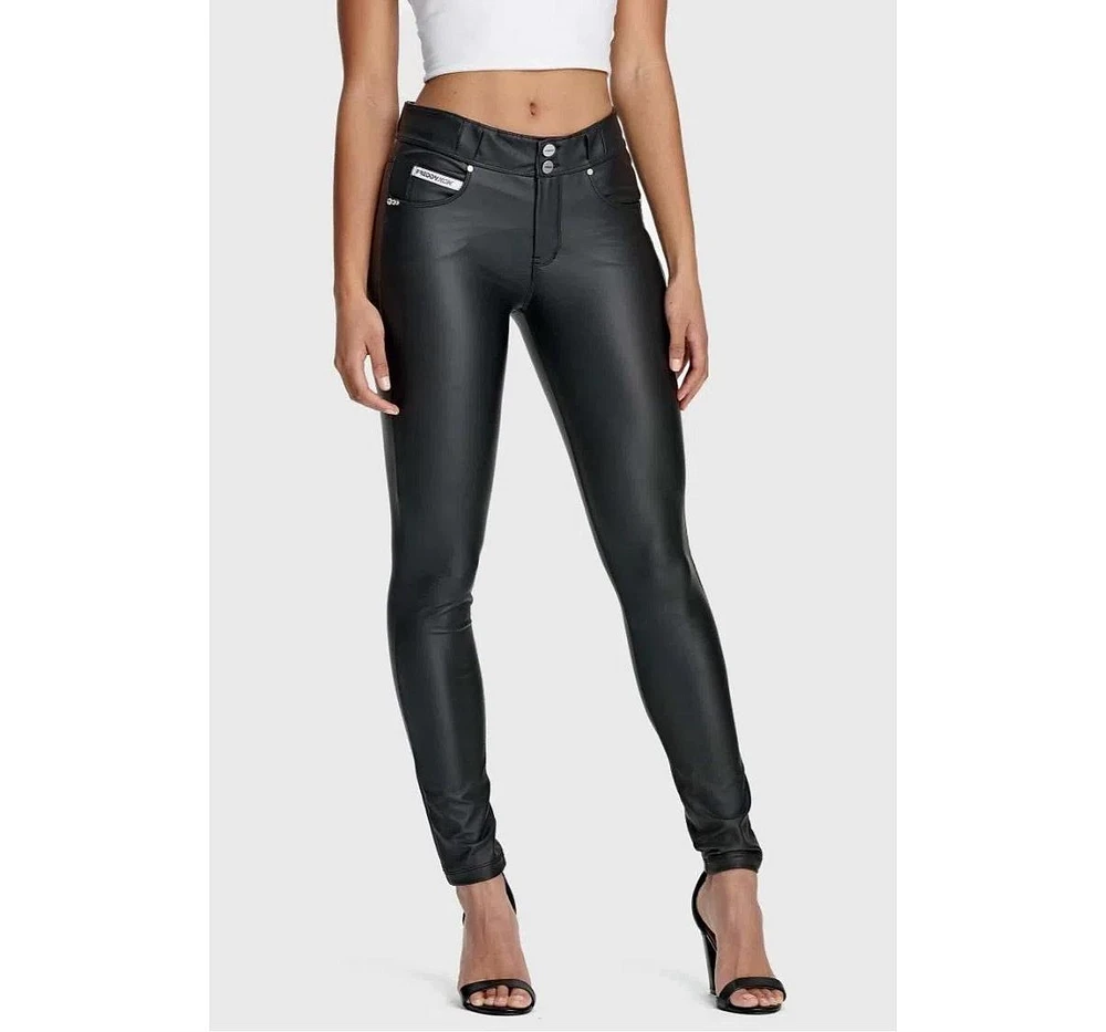 Freddy Women's Skinny Faux Leather High Waisted Jeans
