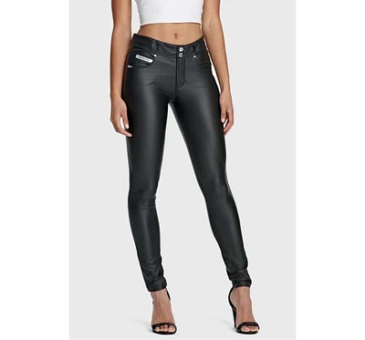 Freddy Women's Skinny Faux Leather High Waisted Jeans