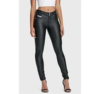 Freddy Women's Skinny Faux Leather High Waisted Jeans