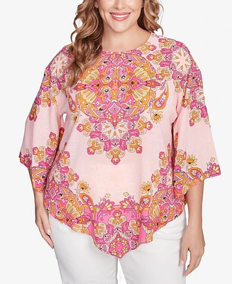 Ruby Rd. Plus Size Floral Medallion Tunic Top