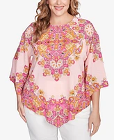Ruby Rd. Plus Size Floral Medallion Tunic Top