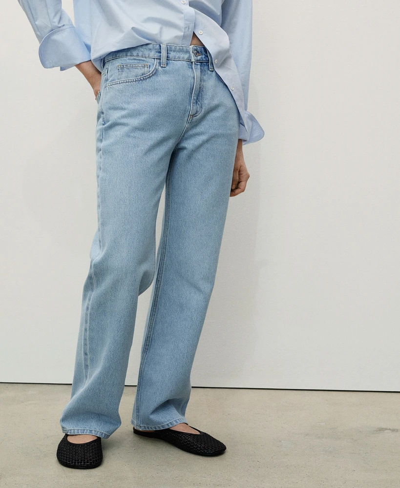Mango Women's Matilda Medium-Rise Straight-Fit Jeans