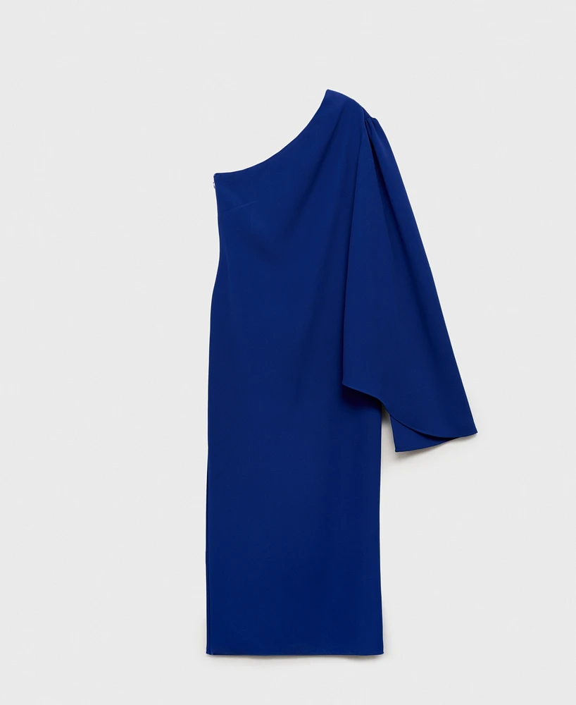 Mango Women's Long Flared Sleeve Dress