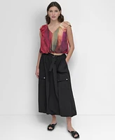 Dkny Women's Rumpled Abstract-Print Blouse