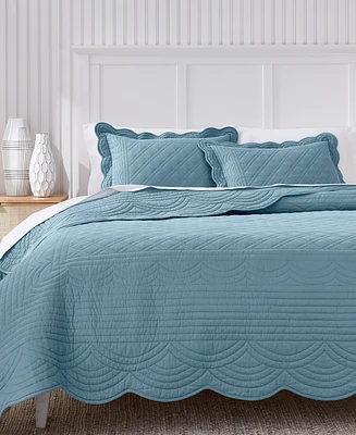 Charter Club Bailey Scallop 3-Pc. Quilt Set, Full/Queen, Exclusively at Macy's