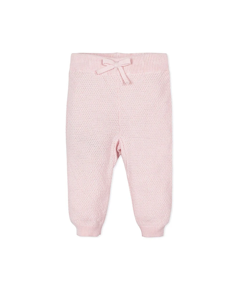 Hope & Henry Baby Organic Long Sleeve Scallop Edge Cardigan & Legging Sweater Set