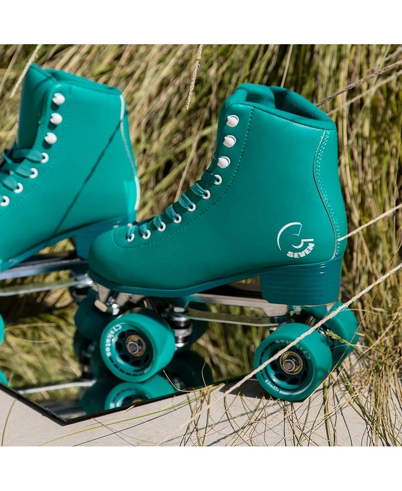 C7skates Dark Magic Quad Roller Skates (Enchanted Forest, Women's 6 / Youth 5 / Men's 5)