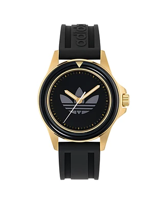 adidas Unisex Analog Black Silicone Watch