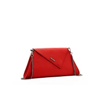 Susu Red Clutch Bag Leather Clutch Purse Crossbody Evening Purse Unique Women's Red Handbag