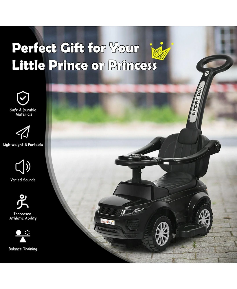 3 1 Ride on Push Car Toddler Stroller Sliding with Music