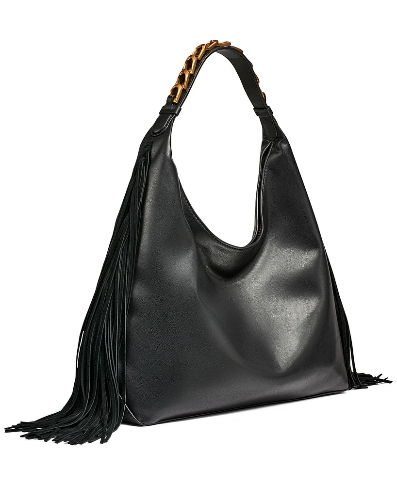 Donna Karan New York Bellmore Small Fringe Shoulder with Bezel Strap