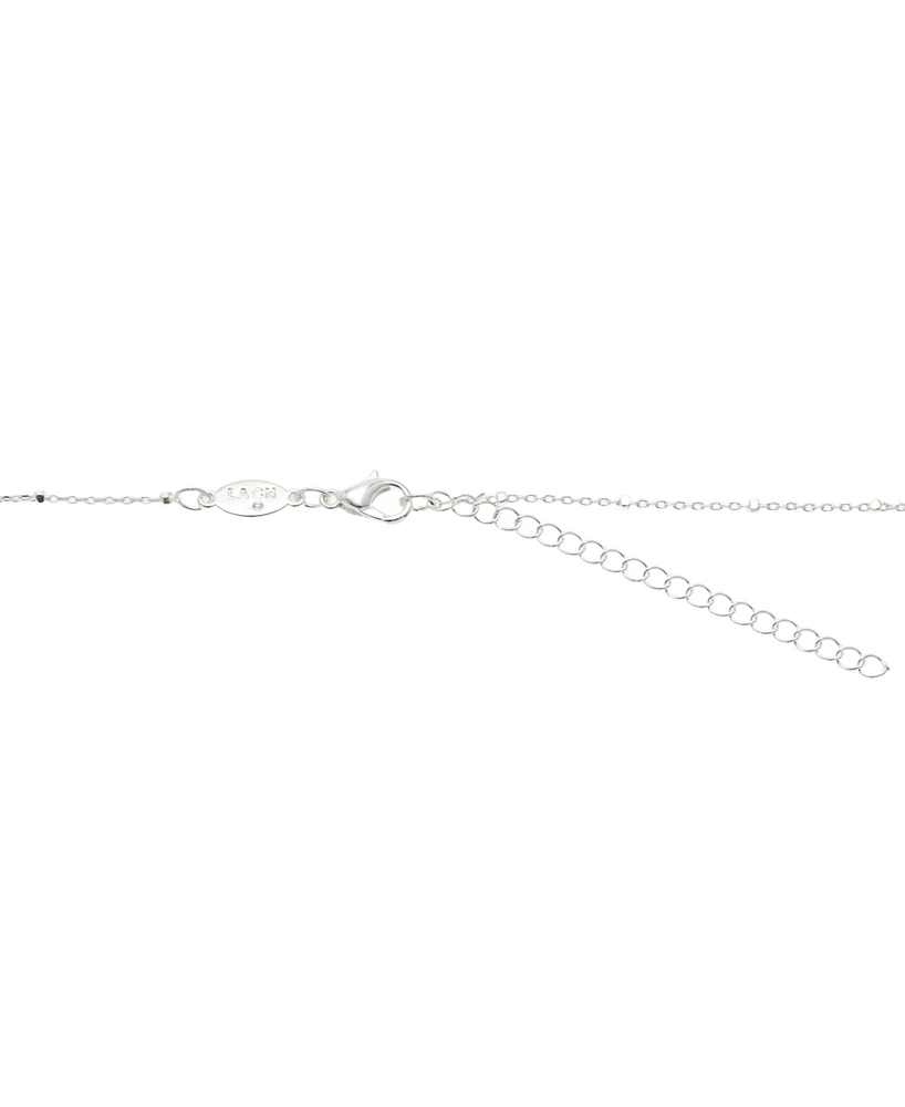 Disney Mickey Mouse Cubic Zirconia Baseball Pendant Necklace