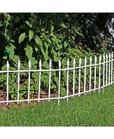 Outdoor Lawn and Garden Metal Roman Style Decorative Border Fence Panel Set