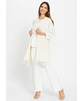 Olsen Women's Longline Fringe Trim Vest