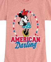Hybrid Apparel Big Girls Disney Minnie American Darling Graphic T-Shirt