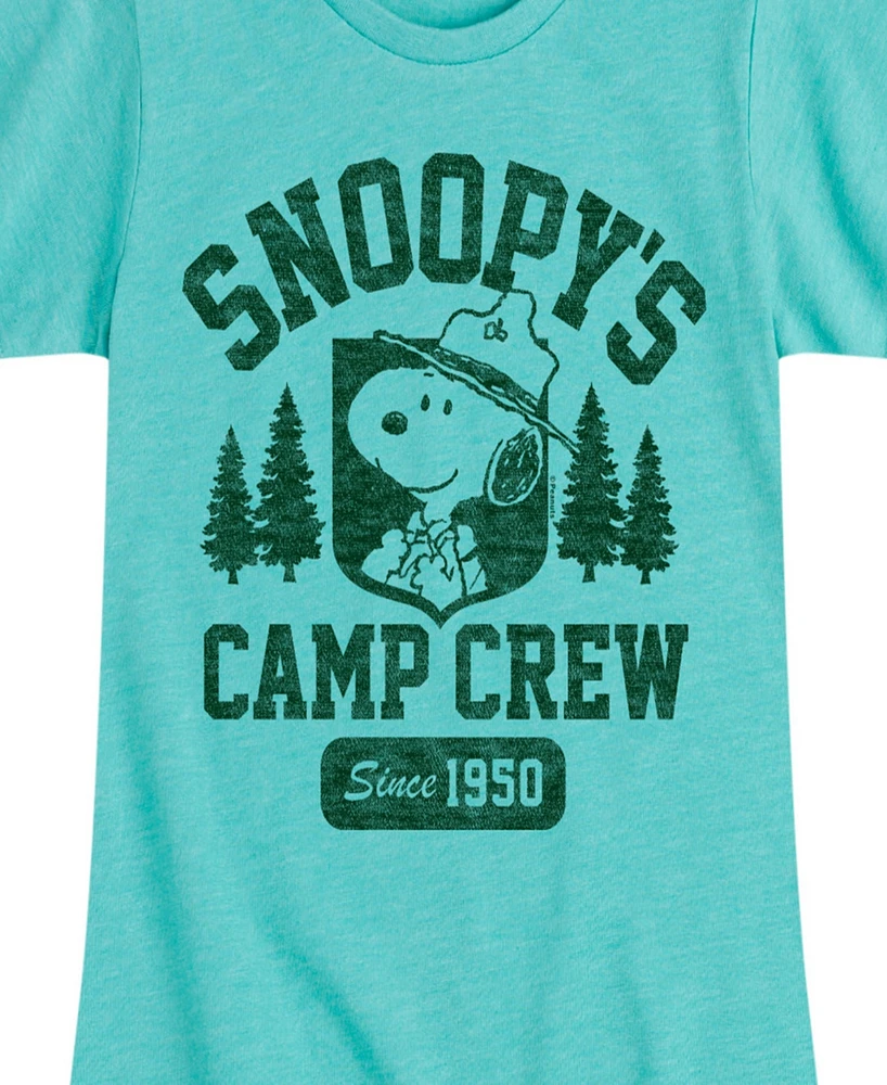 Hybrid Apparel Big Girls Peanuts Snoopy's Camping Crew Graphic T-Shirt