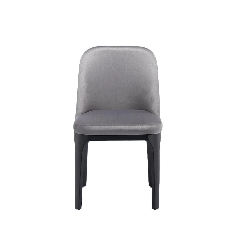 Upholstered Velvet Side Chair – Contemporary Metal Frame Design