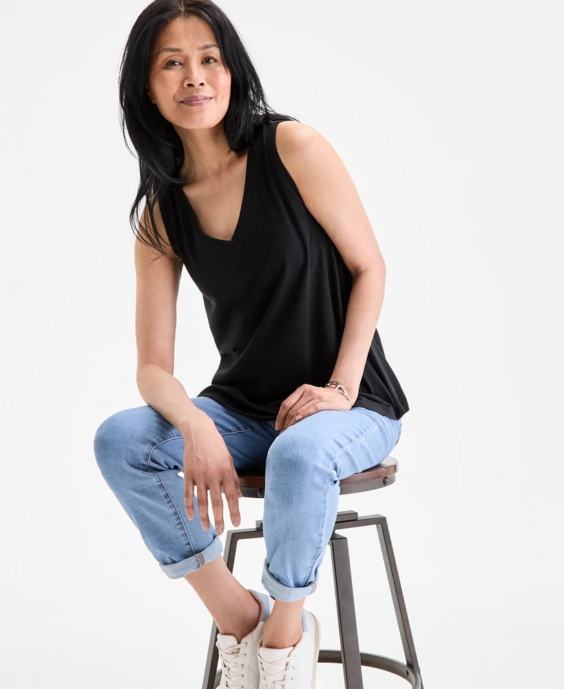 Style & Co Women's V-Neck Tank Top, Exclusively at Macy's