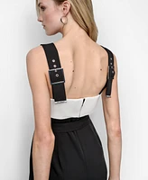 Dkny Women's Belted Buckle-Strap Jumpsuit