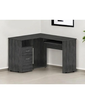 L-Shape Corner Desk with Dual Drawers – Stylish and Functional Computer Desk