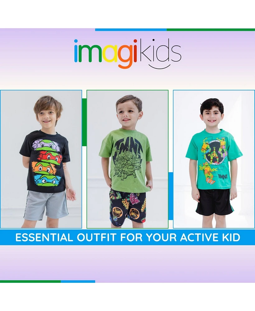 Teenage Mutant Ninja Turtles Toddler Boys Donatello Leonardo Michelangelo Raphael T-Shirt and Shorts Outfit Set to