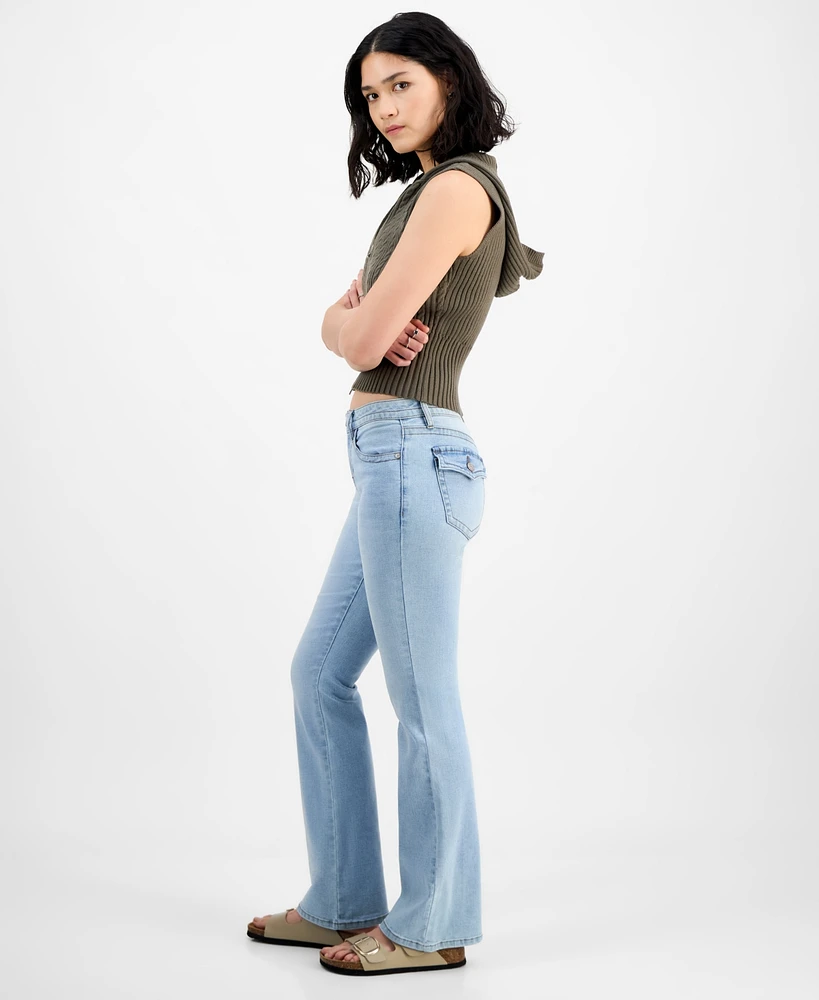 Celebrity Pink Juniors' Low-Rise Extended-Tab Bootcut Jeans