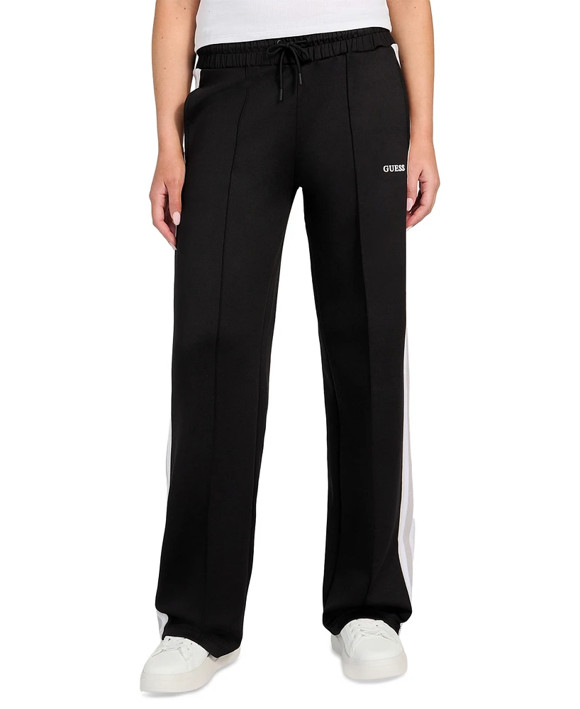 Guess Women's Yarrow Straight-Leg Scuba-Knit Joggers