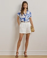 Lauren Ralph Lauren Petite Relaxed-Fit Print Short-Sleeve Shirt