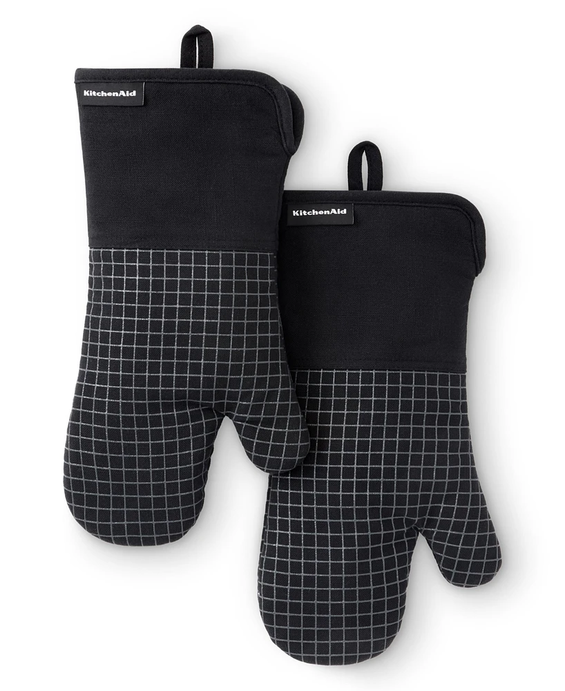 KitchenAid Gourmet Series Gridlines Oven Mitts Set, Pack of 2