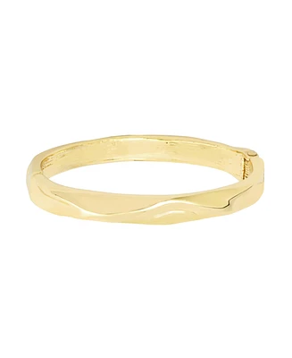 Robert Lee Morris Soho Gold and Silver Textured Bangle Bracelet